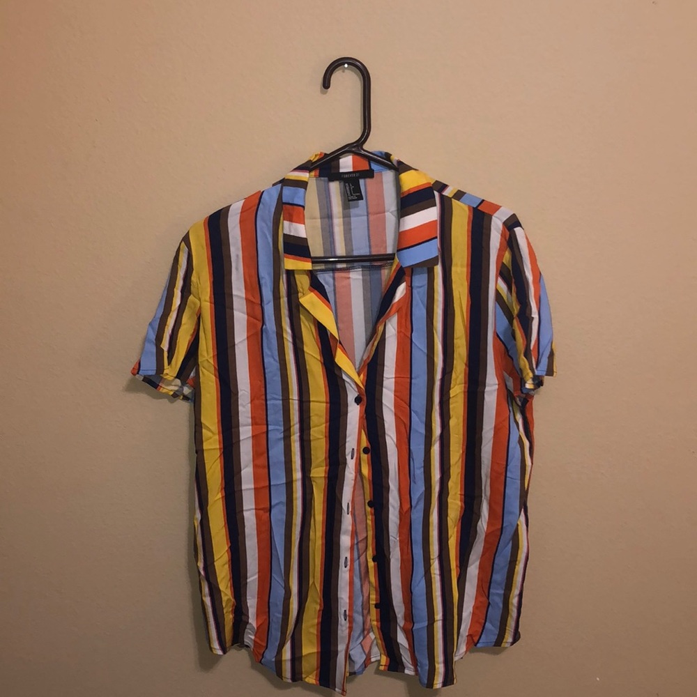 Striped button up